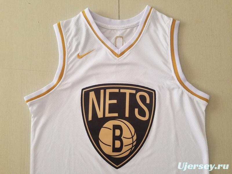 Kyrie Irving 11 White Golden Edition Jersey