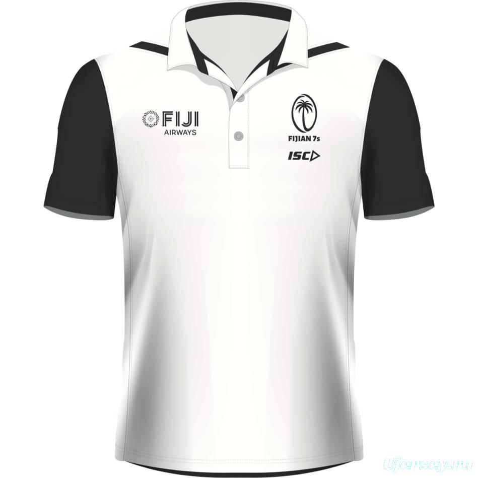 Fiji Airways Mens Sevens Performance Rugby Polo - White