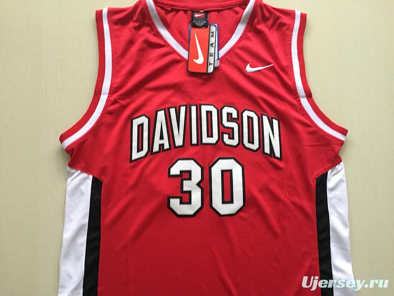 Stephen Curry 30 Davidson College Red Basketball Jersey