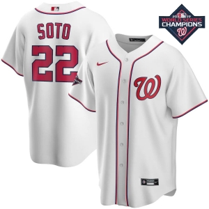 Men's Juan Soto White 2019 World Series Champions Home Player Team Jersey