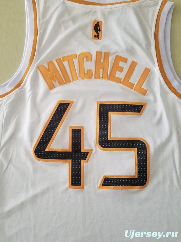 Donovan Mitchell 45 White Golden Edition Jersey