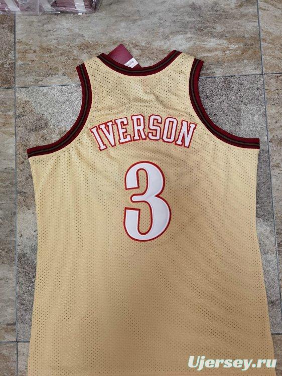 Men's Allen Iverson Golden Retro Classic Team Jersey