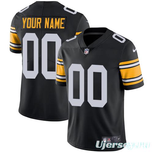 Men's Black Alternate Customized Limited Team Jersey