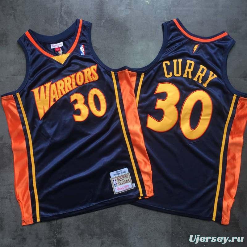 Men's Stephen Curry Navy Blue Retro Classic Team Jersey