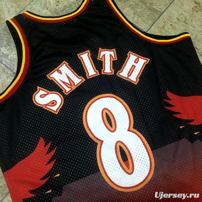 Men's Steve Delano Smith Black And Red Retro Classic Team Jersey