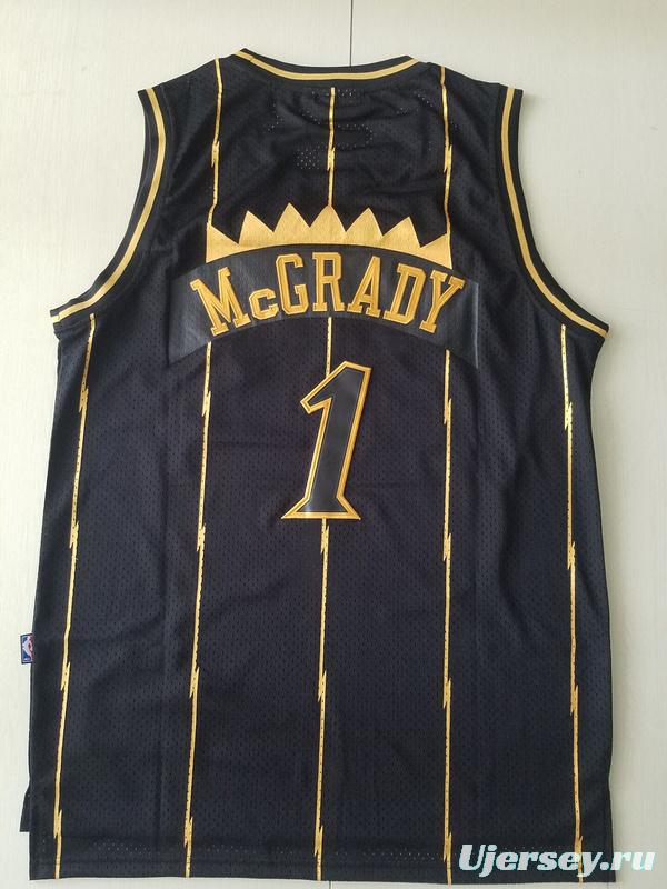 Tracy McGrady 1 1998-99 Throwback Classics Black Golden Edition Jersey