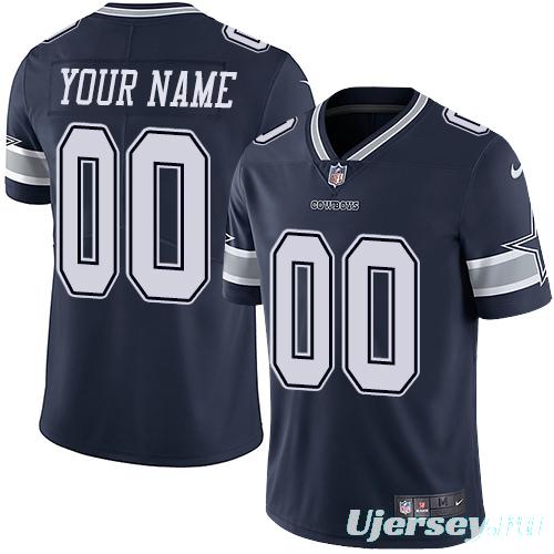 Men's Navy Customized Limited Team Jersey
