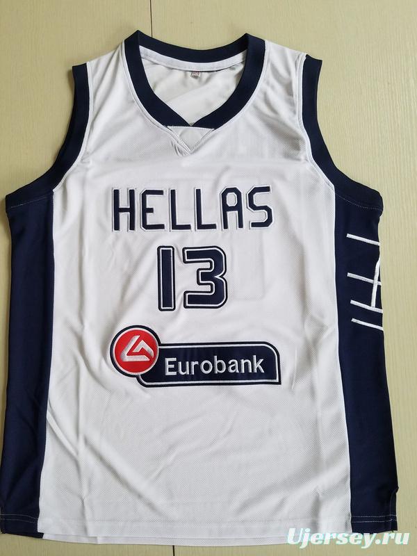 Giannis Antetokounmpo 13 Greece College White Basketball Jersey
