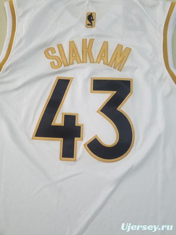 Pascal Siakam 43 White Golden Edition Jersey