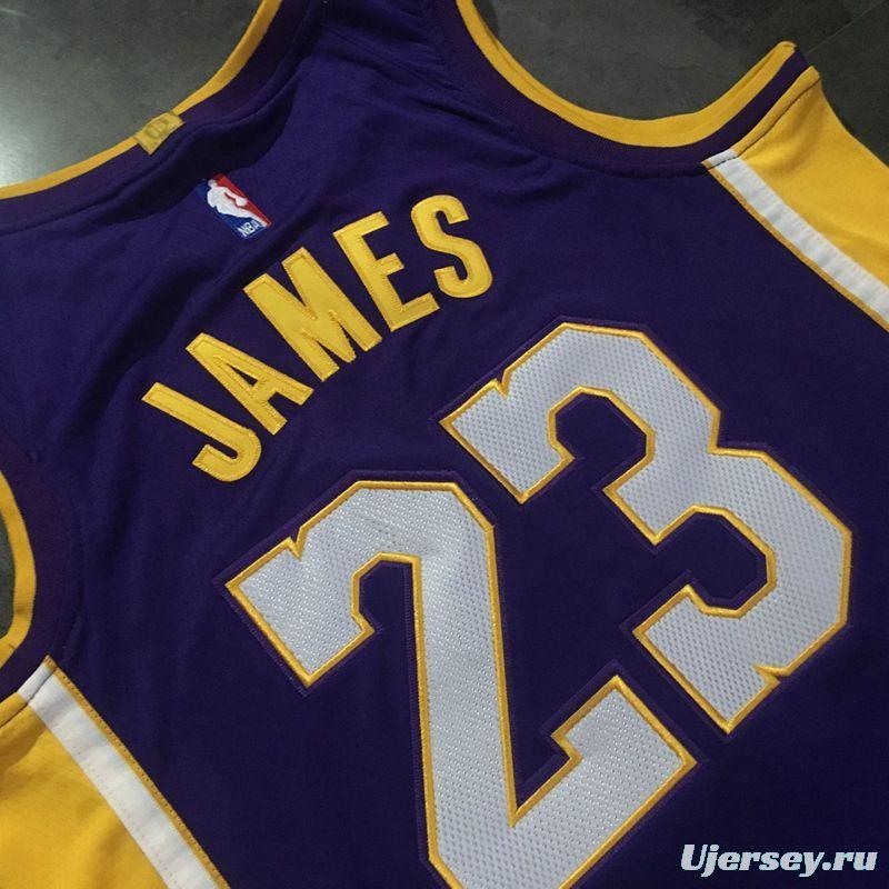 Men's LeBron James Purple Retro Classic Team Jersey