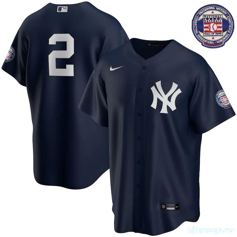 Men's Derek Jeter Navy 2020 Hall of Fame Induction Alternate Player Team Jersey