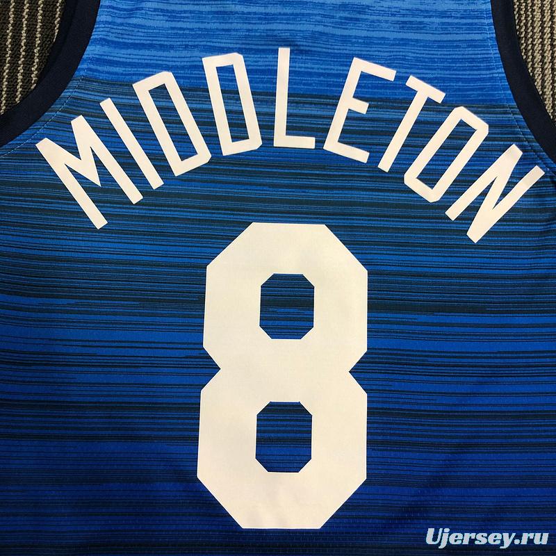 Thai Version Men's Khris Middleton Navy USA Basketball Player Jersey