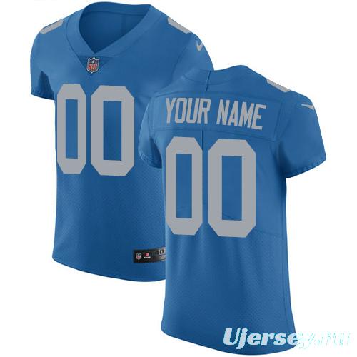 Men's Blue Throwback Custom Elite Team Jersey