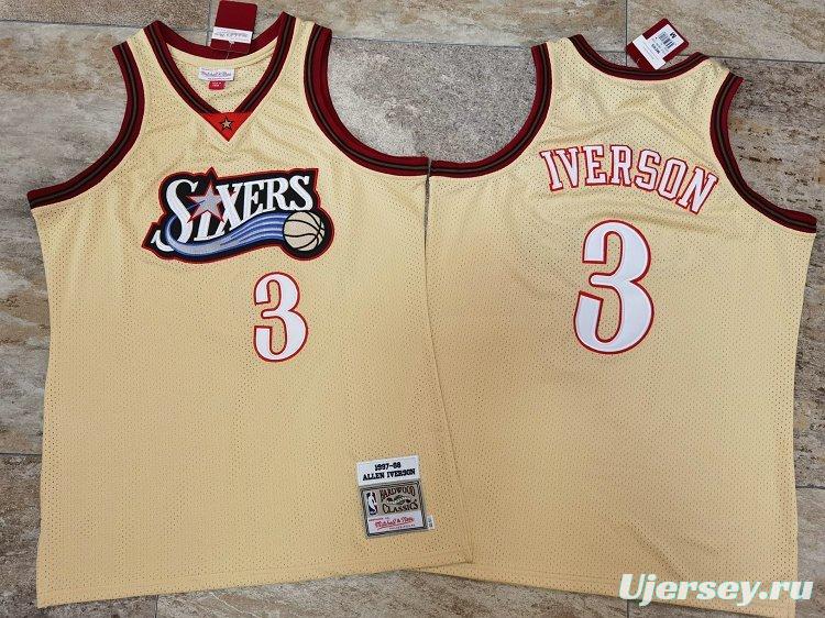 Men's Allen Iverson Golden Retro Classic Team Jersey