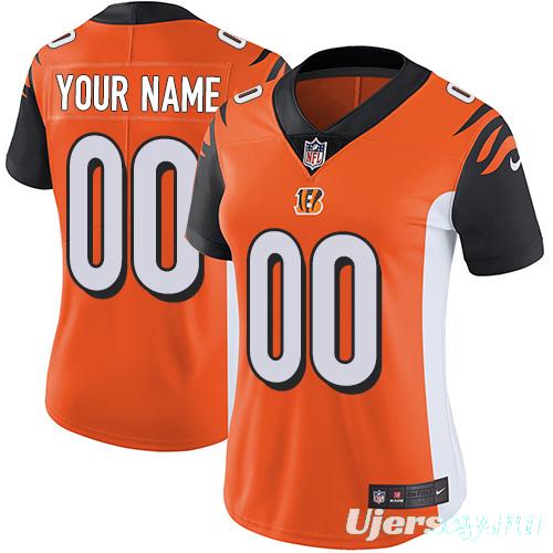 Women's Orange Alternate Custom Game Team Jersey