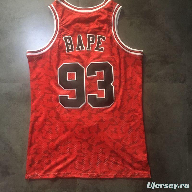 Men's BAPE Red Retro Classic Team Jersey