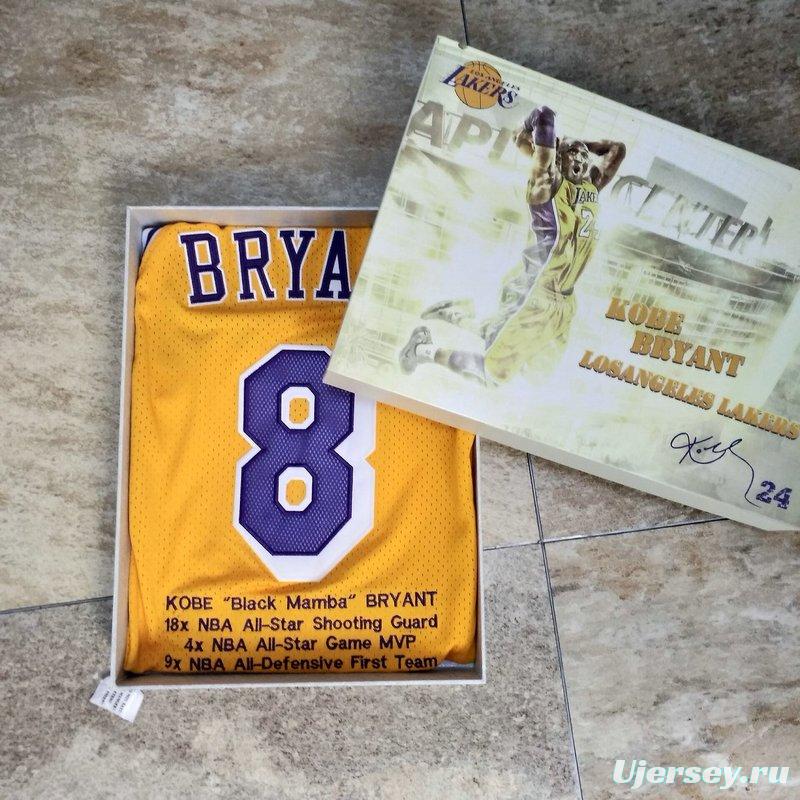 Men's Kobe Bryant Yellow Retro Classic Team Jersey