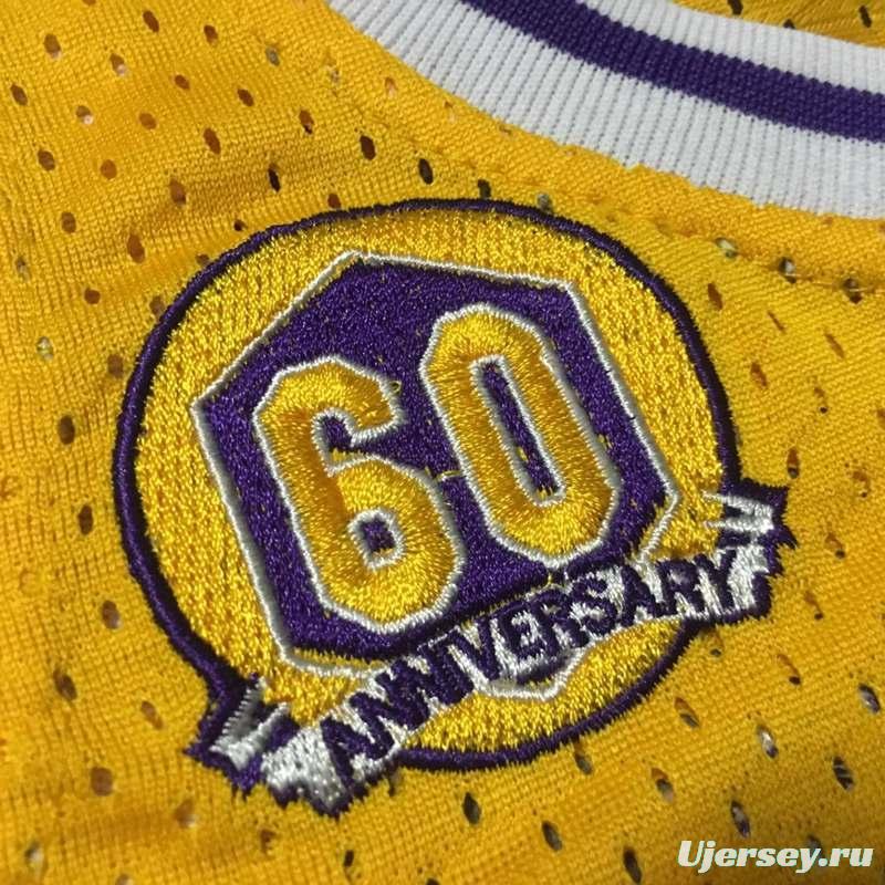 Men's Kobe Bryant Yellow Retro Classic Team Jersey