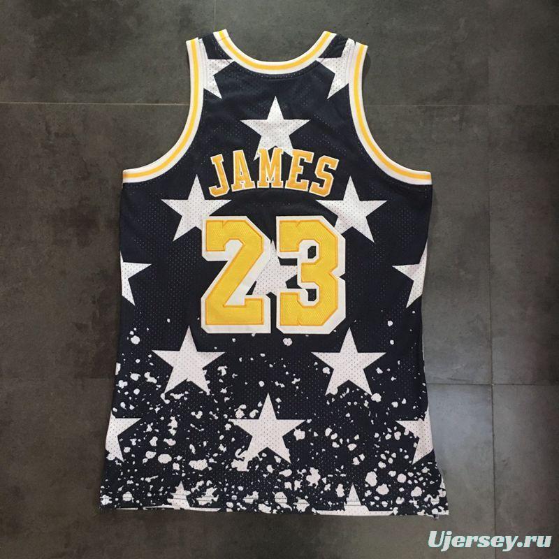 Men's LeBron James Black Retro Classic Team Jersey