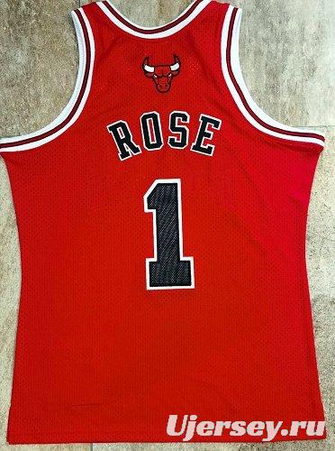 Men's Derrick Rose Red Retro Classic Team Jersey