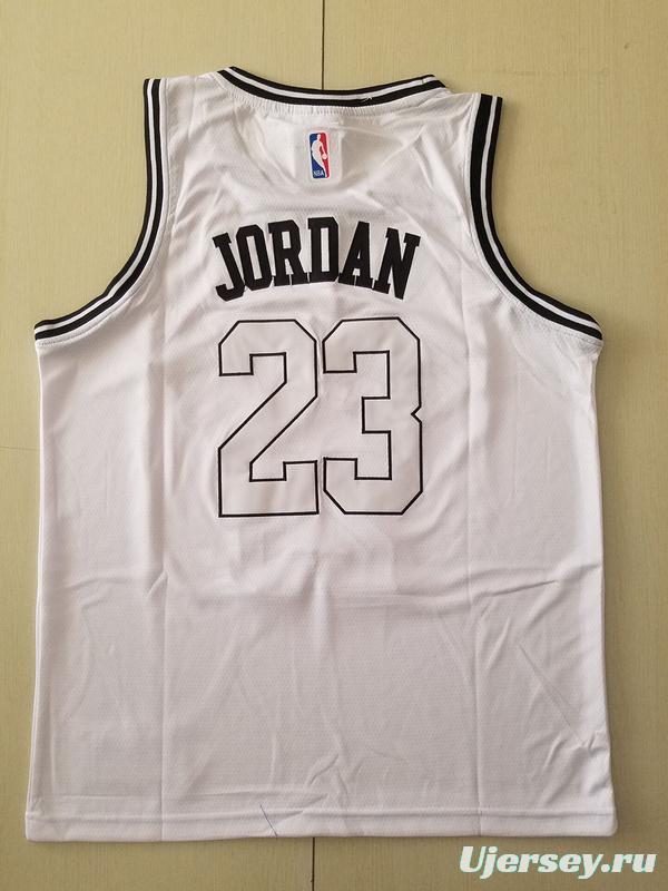 PSG Michael Jordan White Basketball Jerseys