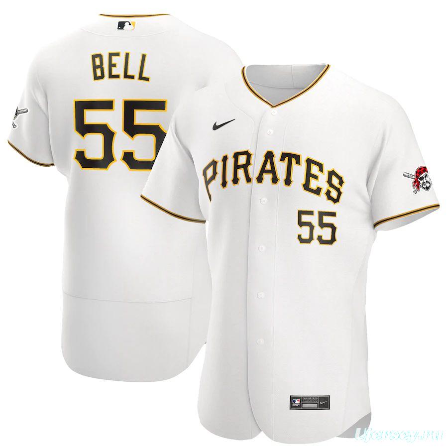 Men's Josh Bell White Home 2020 Authentic Player Team Jersey