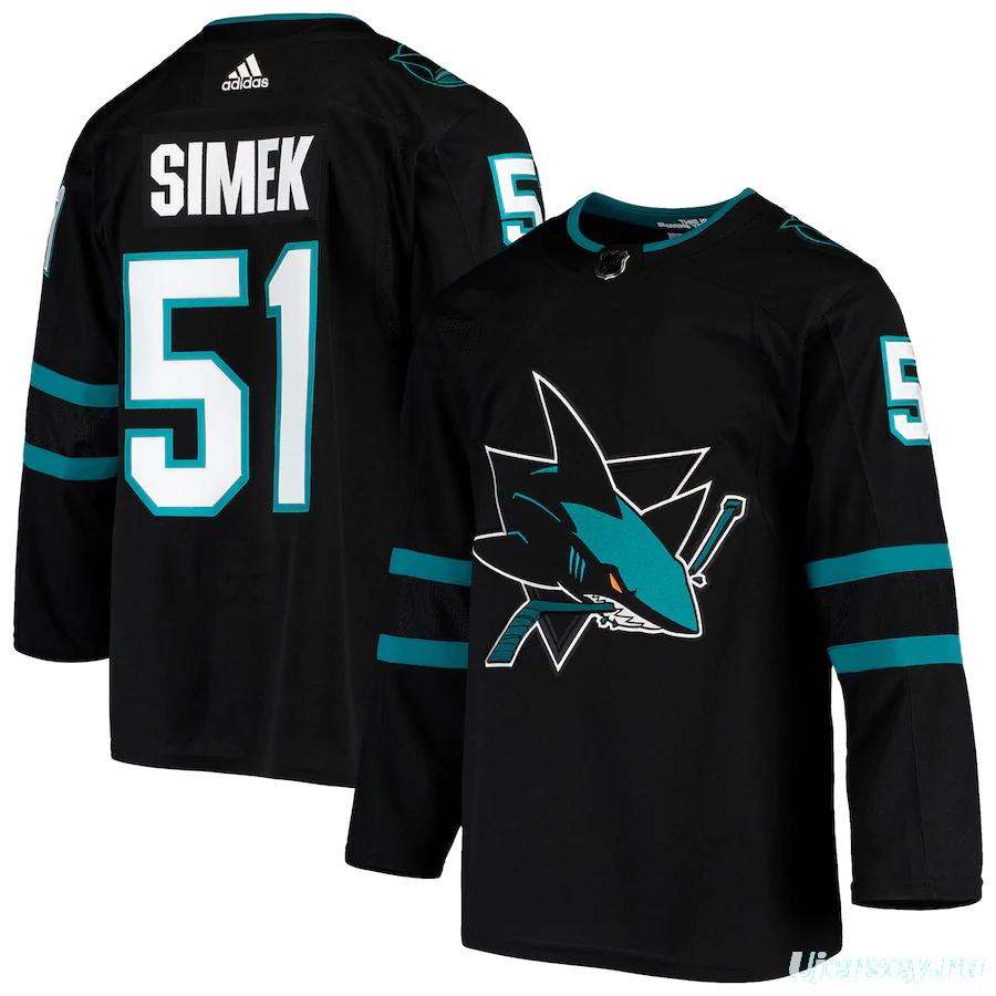 Men's Radim Simek Black Alternate Team Jersey