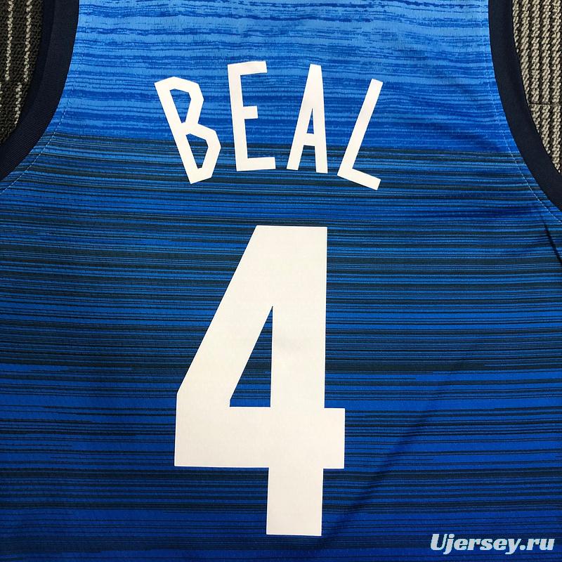 Thai Version Men's Bradley Beal Navy USA Basketball Player Jersey