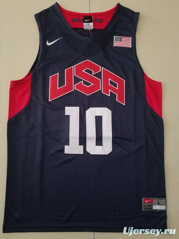 Kobe Bryant 10 Dark Blue USA Basketball Jersey