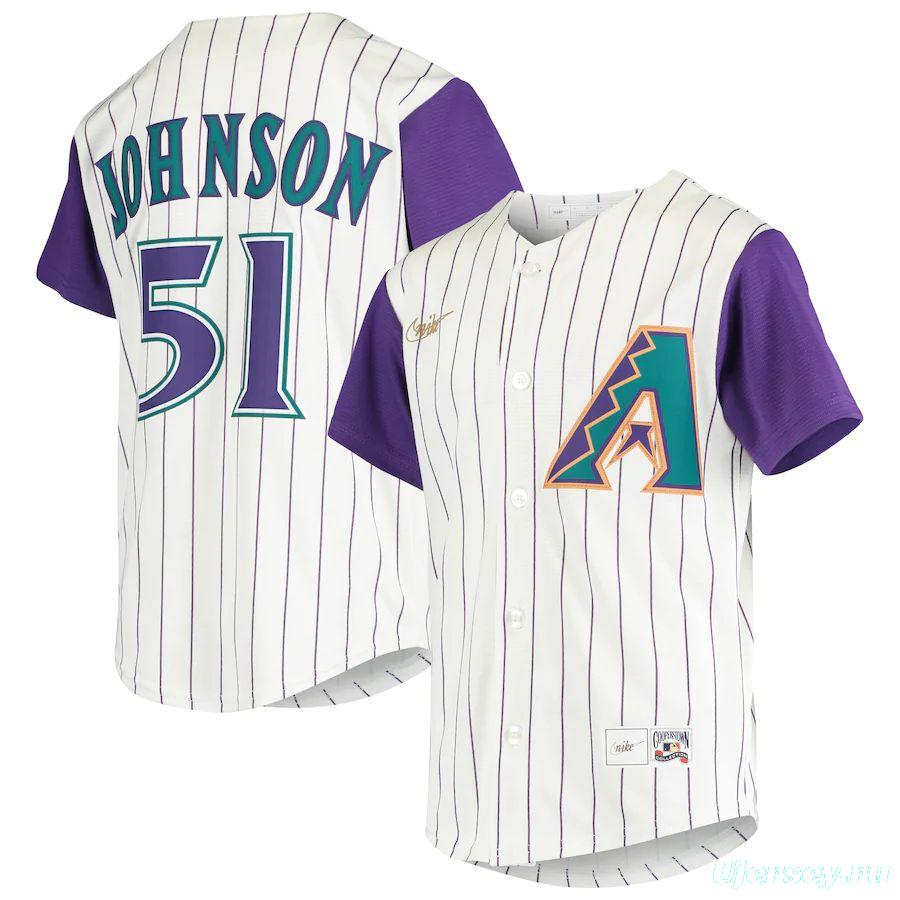 Men's Randy Johnson Cream Alternate Cooperstown Collection Player Team Jersey