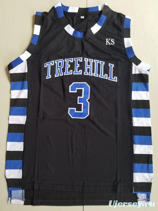 Antwon Skills Taylor 3 One Tree Hill Ravens Black Basketball Jersey