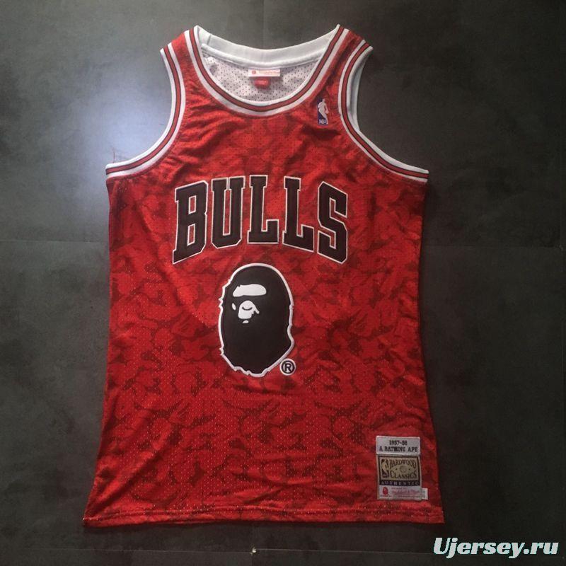 Men's BAPE Red Retro Classic Team Jersey