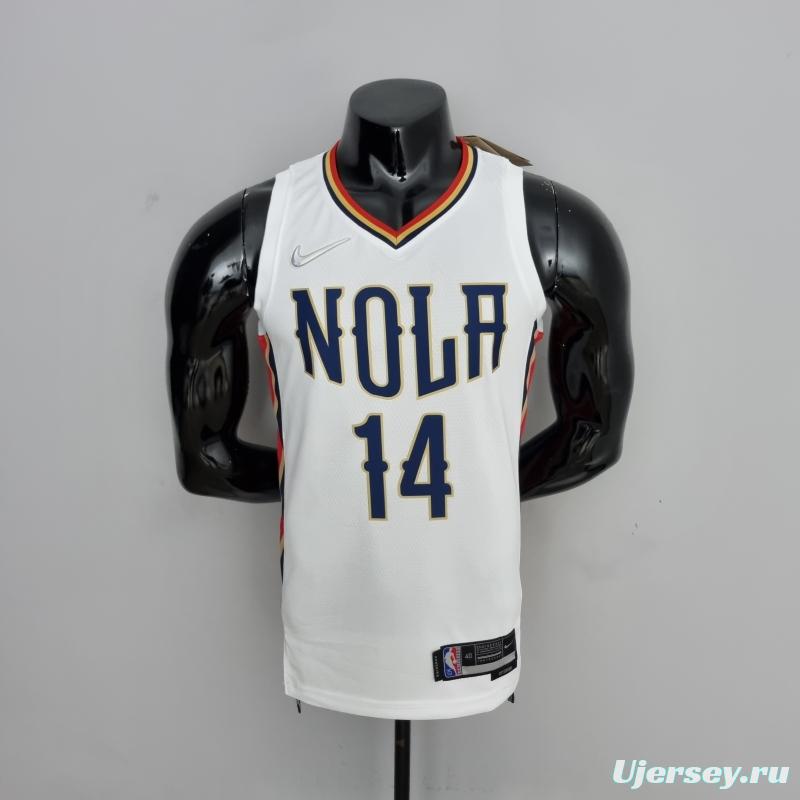 2022 New Orleans Pelicans Ingram#14 City Edition Williams #1 White NBA Jersey