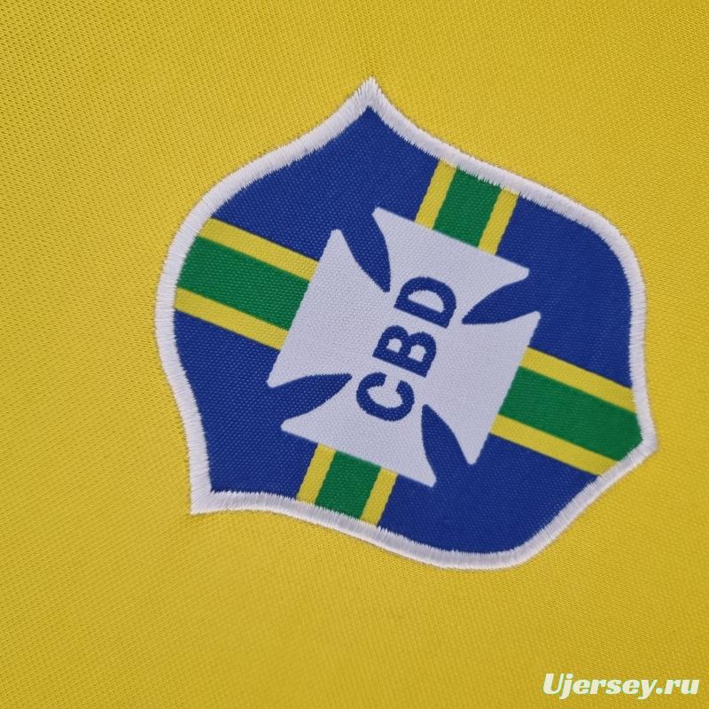 Retro Brazil 1970 Home Soccer Jersey