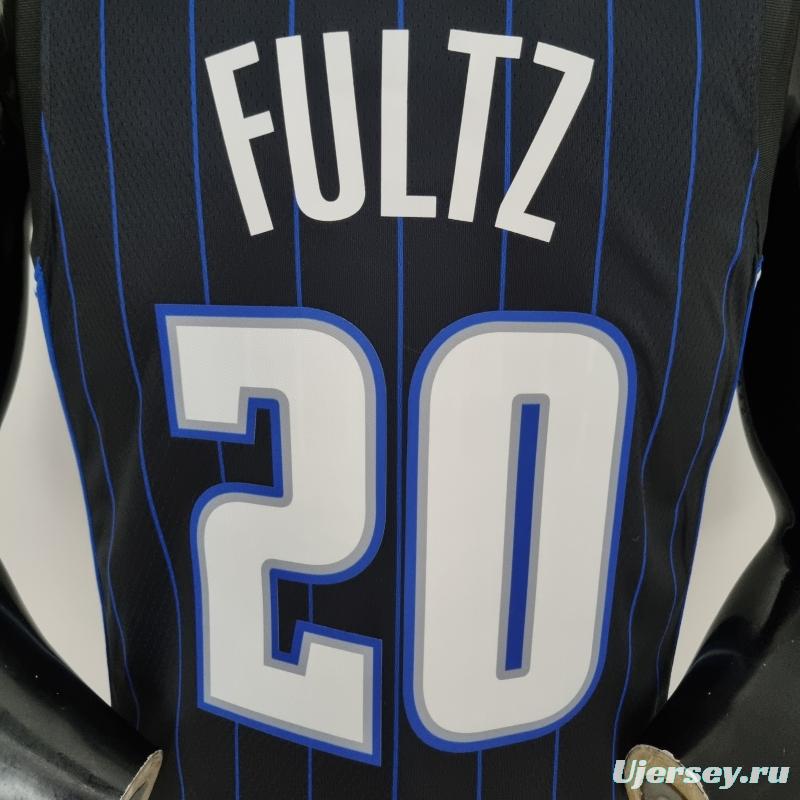 75th Anniversary Fultz#20 Orlando Magic Black NBA Jersey