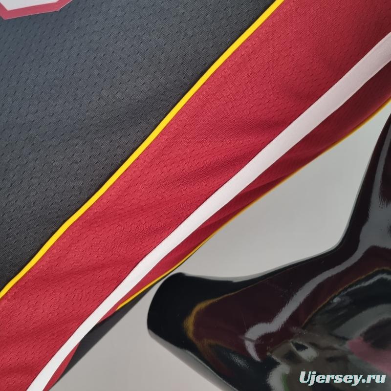 75th Anniversary Miami Heat JAMES #6 Black NBA Jersey