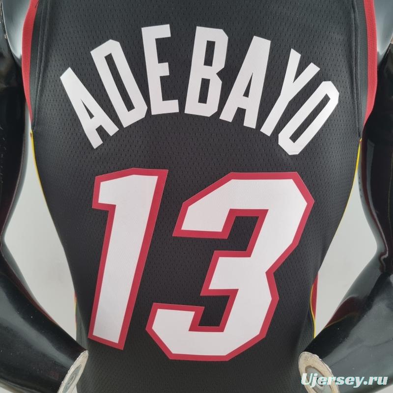 75th Anniversary Miami Heat ADEBAYO#13 Black NBA Jersey