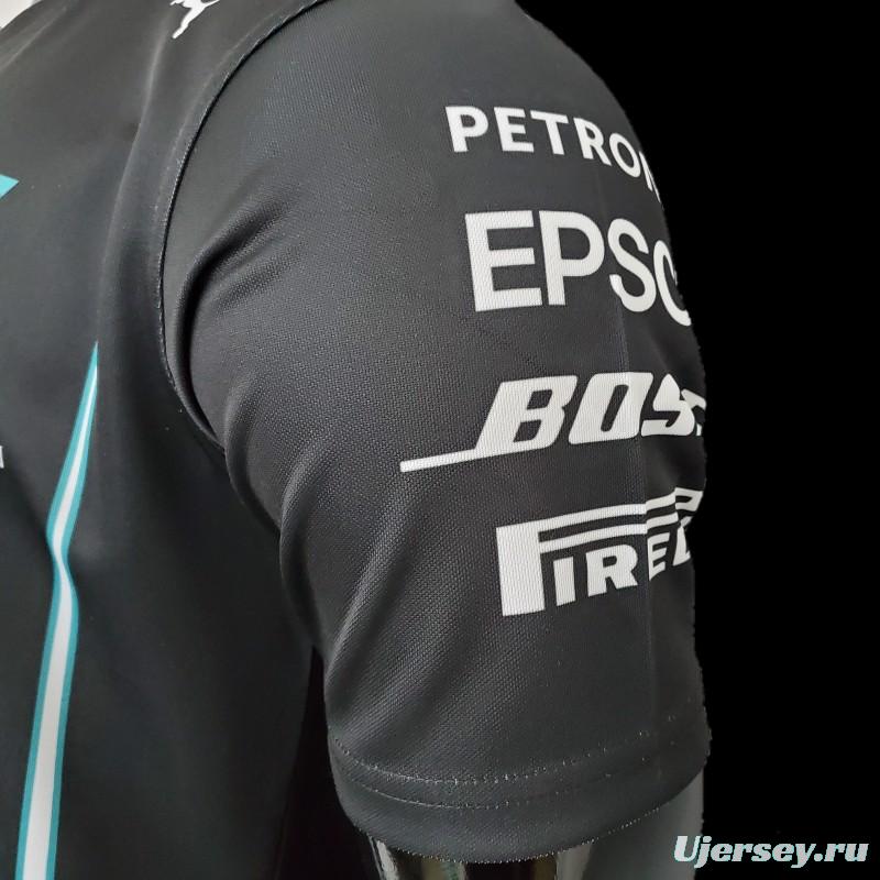 F1 Formula One Racing Suit; 2021 Mercedes Black 