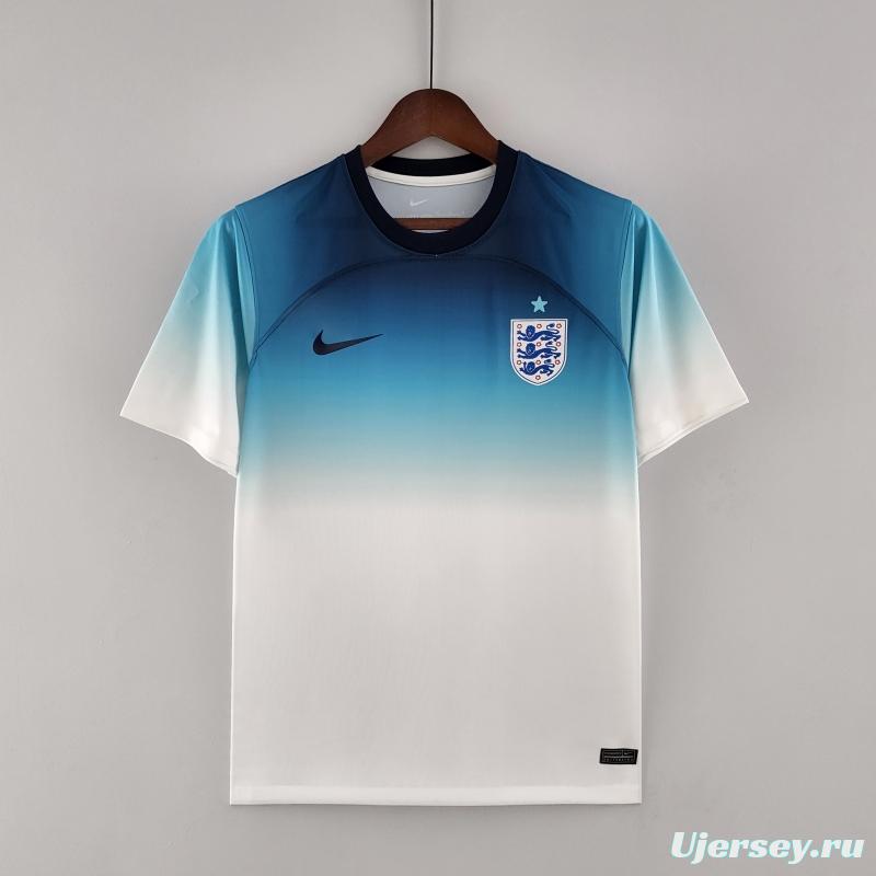 2022 England White Blue Jersey