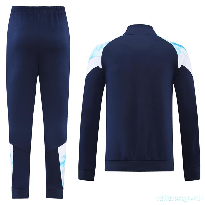 2022 Manchester City Navy/White Full Zipper Jacket Suit