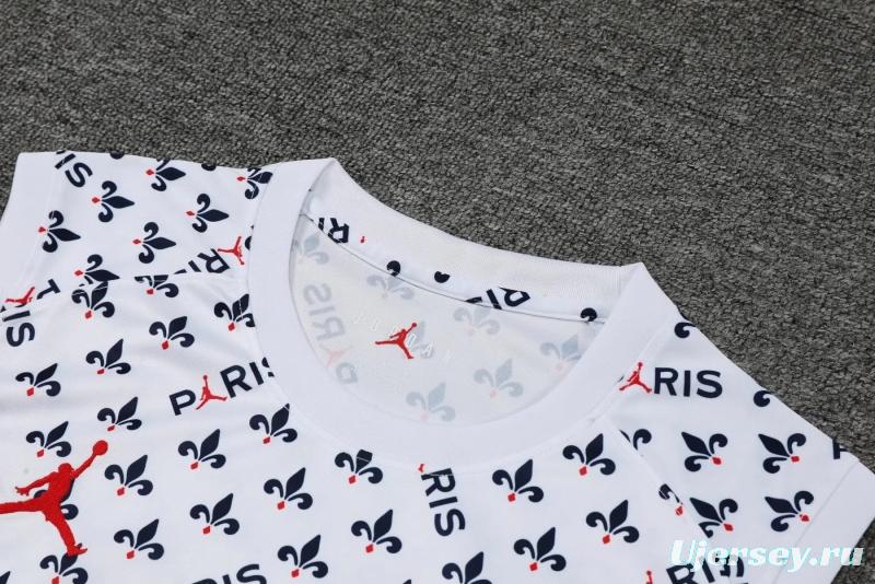 22/23PSG White Flower Dot Pre-Game Training Jersey Vest