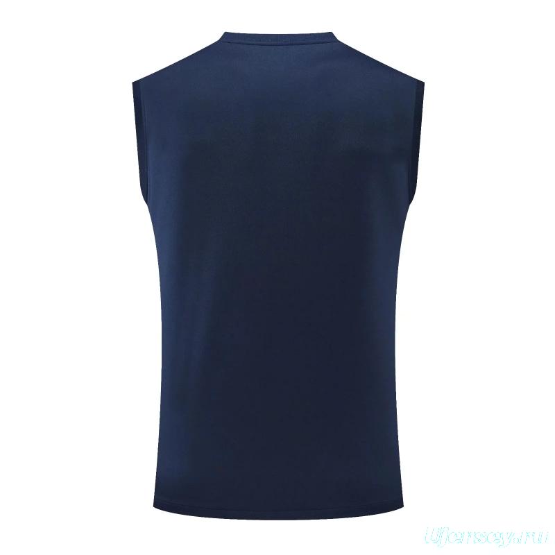 22/23PSG Royal Blue Red Bar Pre-match Training Jersey Vest