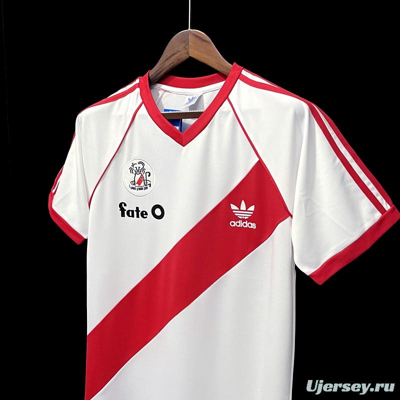 Retro 1986 River Plate Home Soccer Jersey