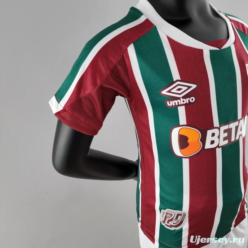 22/23 Kids Kit Fluminense Home Size16-28 Soccer Jersey