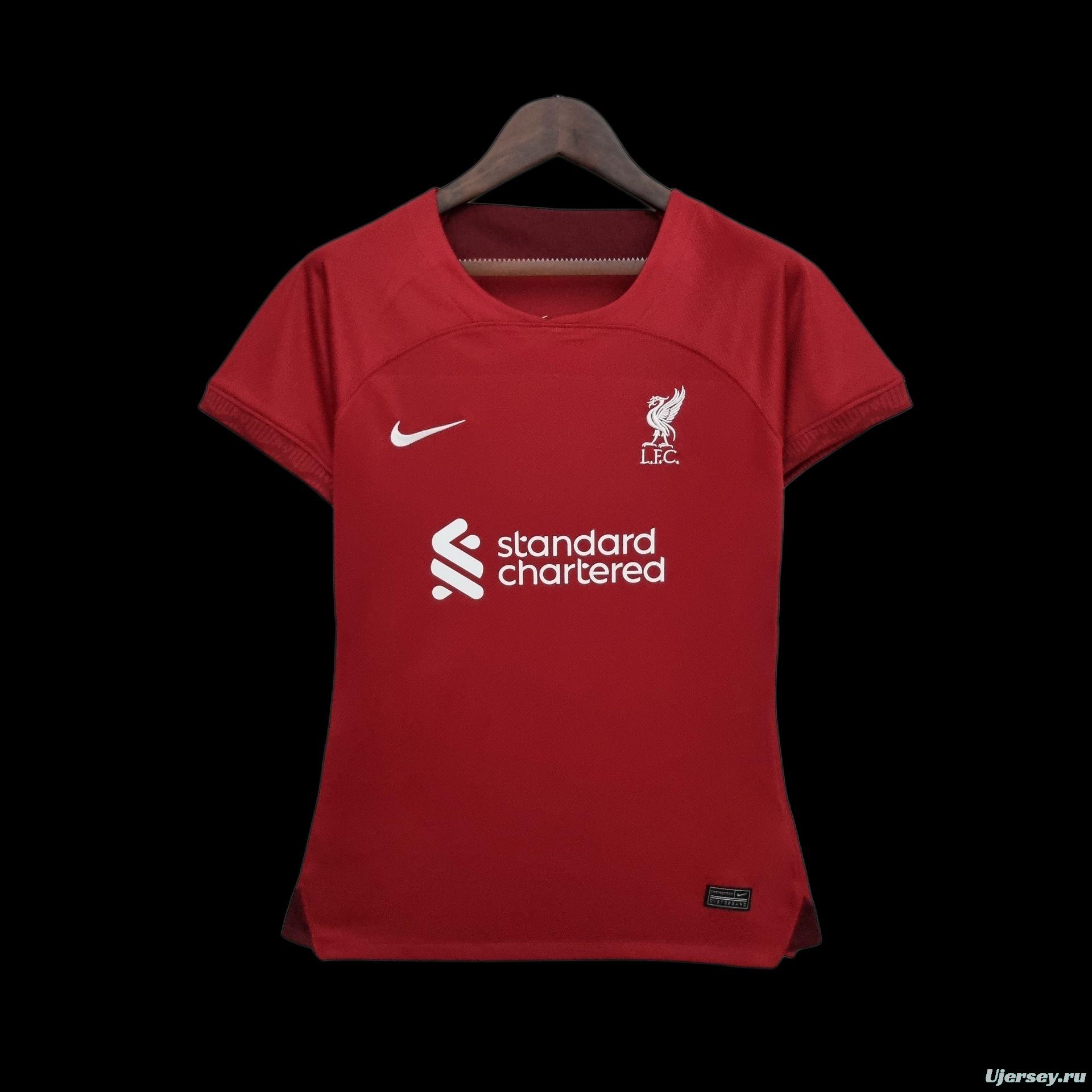 22/23 Women Liverpool Home Soccer Jersey