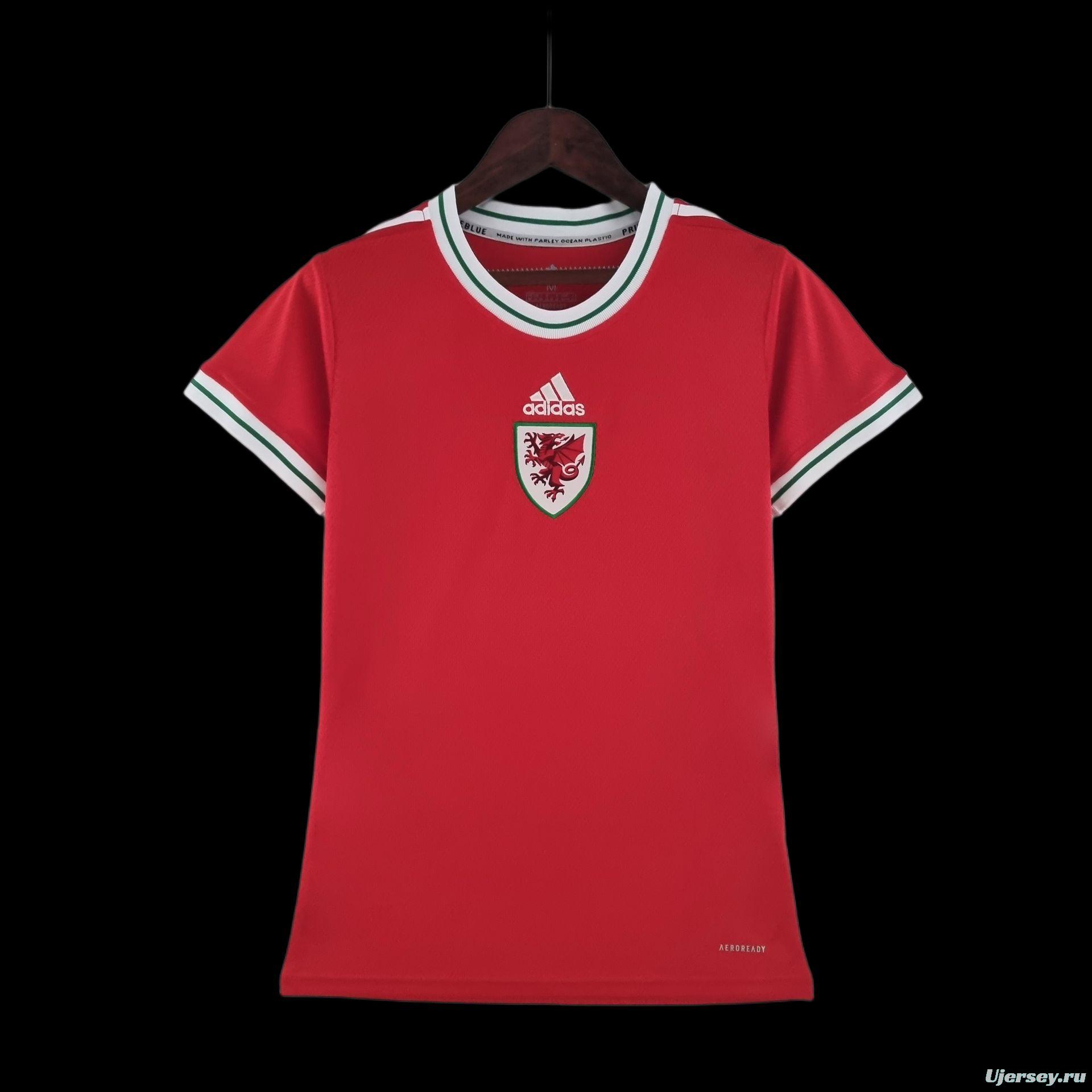 2022 Women Wales Red Soccer Jersey