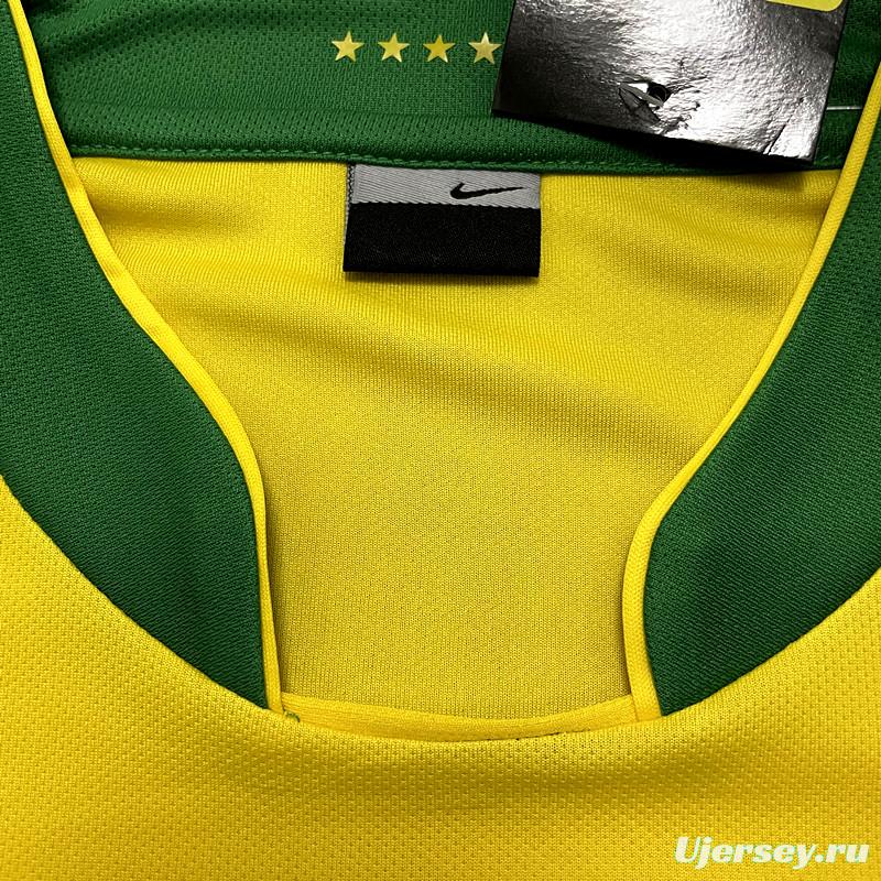 Retro 2006 Brazil Home Soccer Jersey