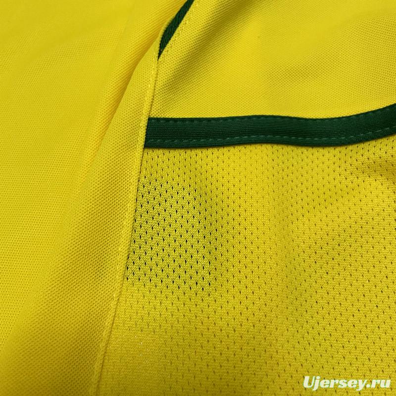 Retro 2002 Brazil Home Soccer Jersey