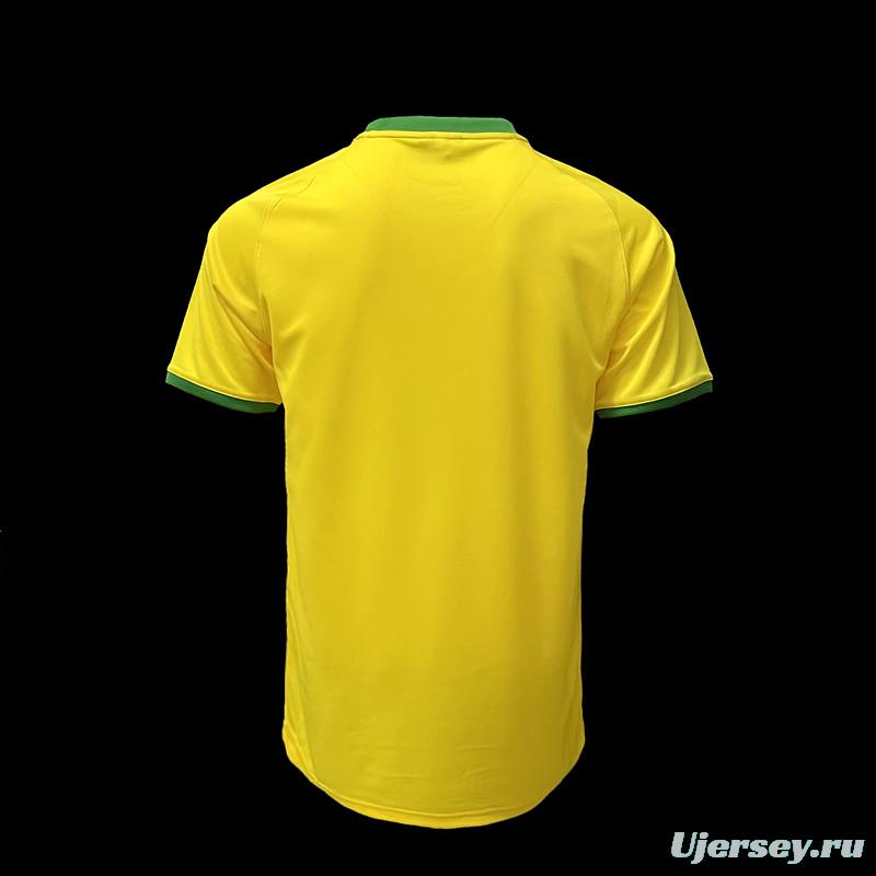 Retro 1970 Brazil Home Soccer Jersey