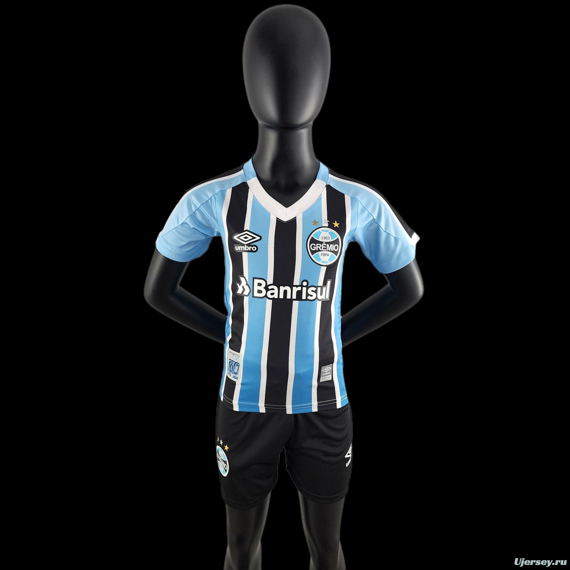 22/23 Kids Kit Gremio Home Size：16-28 Soccer Jersey